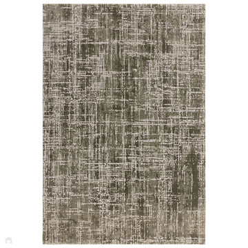 Kuza Abstract Modern Distressed Shimmer Hi-Lo Textured Soft Velvety Touch High-Density Durable Easy-Care Short Pile Khaki/Cream/Light Grey Rug-Asiatic Carpets-Rug Love - The Most Loved Rug Store